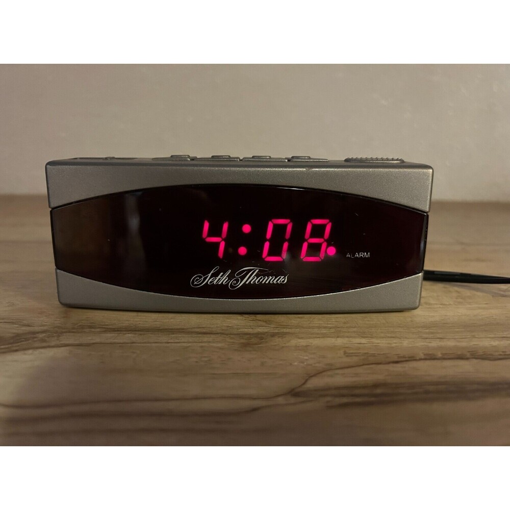 Seth Thomas Digital Red LED Display Alarm Electrical Clock Battery Back Up